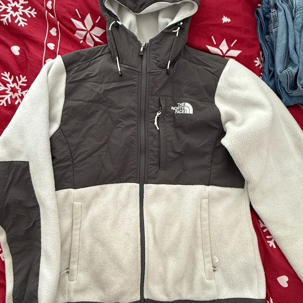 The North Face Black and White Hooded Jacket